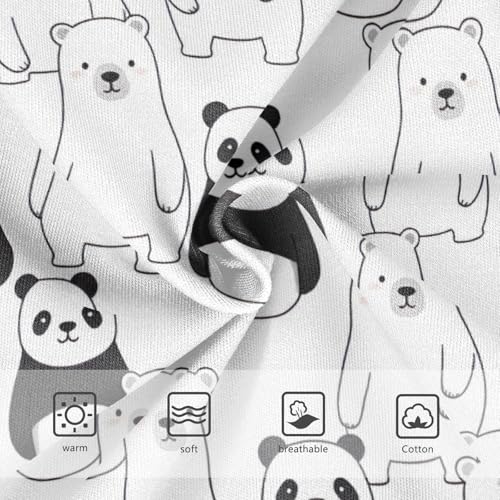 CHIFIGNO Underwear for Boys Cute Panda Bear White Cotton Boys Briefs Printed Breathable Underwear Briefs3