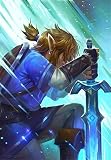 Kit de peinture diamant pour adultes Legend of Zelda - Peinture diamant 5D avec diamants - Kit de peinture par numéro avec foret et pois - 30,5 x 40,6 cm