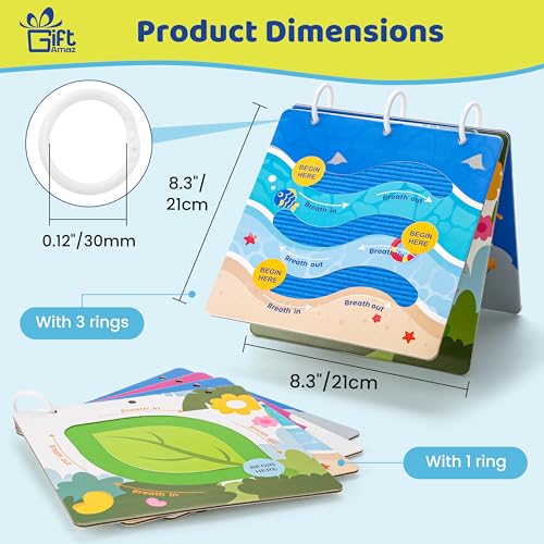 GiftAmaz Multi-Sensory Mindful Maze Boards, Textured Sensory Calming Toys for Kid, Finger Path Breathing Board, Calming Corner Items Social Emotional Learning, Mindful Sensory Cardboard Box for Kid 3+ - Image 3