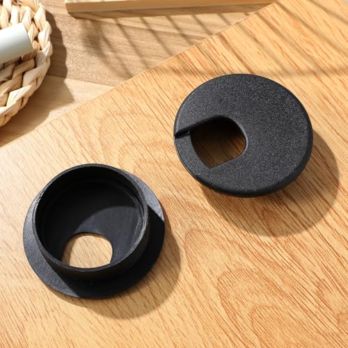 NUOBESTY 6pcs Tapones para Orificio de Cable para Escritorio para Gestión de Cables Fácil Instalación y Organización de Cables Bajo Escritorios y Mesas miniatura 7
