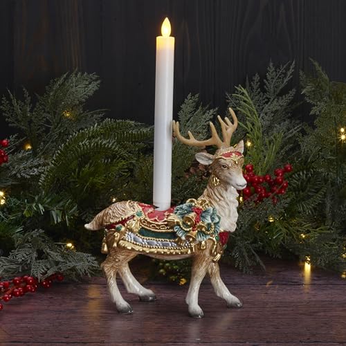 Fitz-and-Floyd-Noel-Holiday-Standing-Deer-Ceramic-Candle-Holder-Figurine-1025-inch Fitz and Floyd Noel Holiday Standing Deer Ceramic Candle Holder Figurine 1025 inch