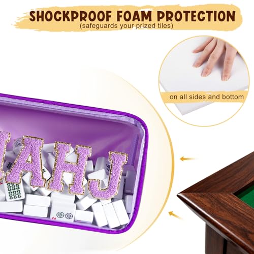 Bolsa para Fichas Mahjong, Resistente con Cierre Morada miniatura 5