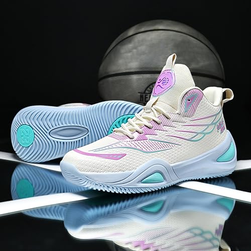 Image of Men's High-Top Basketball Shoes Anti-Slip and Wear-Resistant Soles Running Shoes Graffiti Design Fashionable Sports Shoes