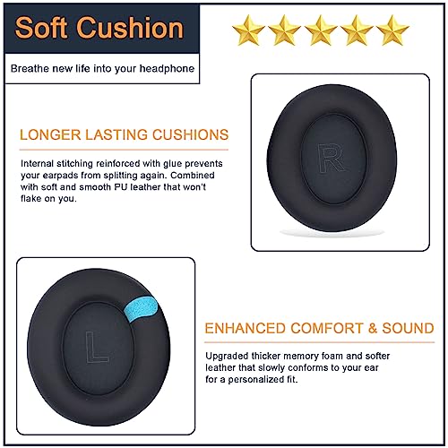 Earpads para Anker Soundcore Life Q20 q20bt Almohadillas de Repuesto con Cuero Proteico y Espuma Viscoelástica para Anker Soundcore Q20 & q20bt miniatura 4