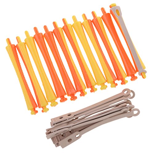 yotijar Lote 12 hastes de cabelo onduladas para salão de beleza ondulada enrolada – 1,6 x 9 cm