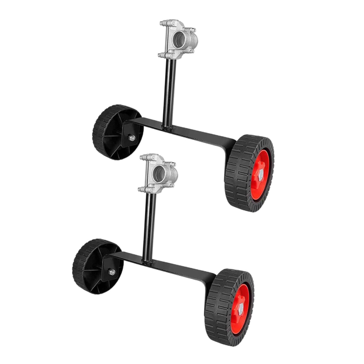 Ruedas de Soporte para Cortacésped Portátiles de Hierro 2 Piezas | Estabilidad Operativa, Accesorio para Desbrozadora Eléctrica Gas, Recambio para Jardinería