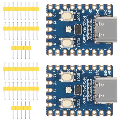 AITRIP 2PCS RP2040-Zero RP2040 Microcontroller PICO Development Board Dual-core 264KB Cortex M0+ Processor 2MB Flash Micro Controller