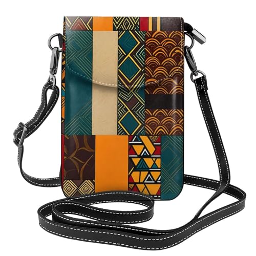 Small Crossbody Bags for Women,Leather Shoulder Bag for Cell Phone Purse with Strap and Wooden Bridge Printed