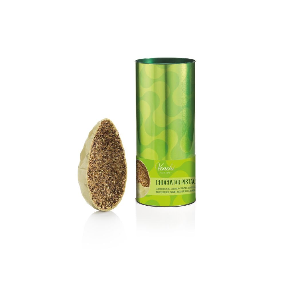 Venchi - Chocoviar Pistachio Chocolate Egg, 330 Gr, White Chocolate and Pistachio Paste, No Surprise, Gluten Free, Venchi Easter Collection, Gift Idea