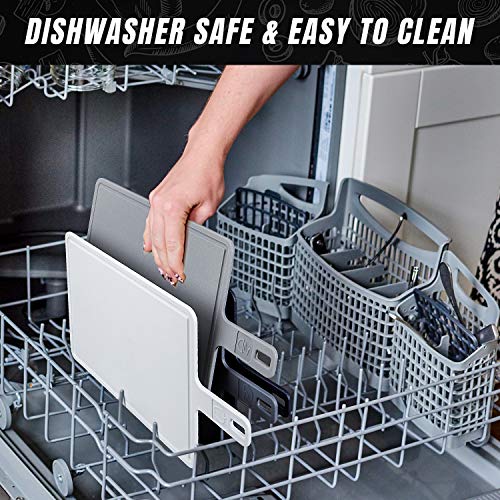 image for Plastic Cutting Board Set Dishwasher Safe, Cutting Boards Easy Grip Ha
