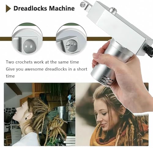 Dreadlocks machine électrique portable avec 6 trous de remplacement pour locs