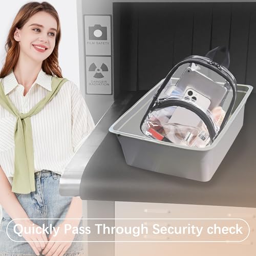 abshoo Clear Mini Backpack for Stadium Approved Transparent Backpacks for Girls Women Clear Bag for Concert Sport Events (Black) 6