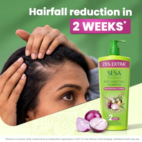 Image of SESA Ayurvedic Anti Hairfall Shampoo For Dry And Frizzy Hair Reduces Hairfall Made With 6 Ayurvedic Herbs Paraben Free Shampoo - 500ml