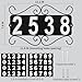 IVWVI Metal Address Plaque, Address Number, Waterproof, Horizontal & Vertical Mounted Address Sign for House Home Office Street Yard Mailbox (style)