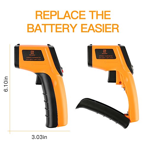 Infrared Thermometer, Non-Contact Digital Thermometer Temperature Gun W Laser Hand Tool For Indoor/Outdoor, -58℉～716℉ Lasergrip Reading, Ac Units Heater Check, Aaa Battery Not Include, 1 #TOP6