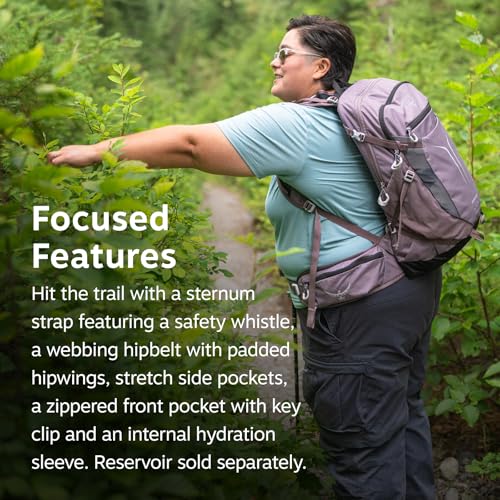 Image of Osprey Sportlite 25L Lightweight Hiking Backpack for Men and Women - Everyday Hiking Bag - Travel Daypack, Raven Black, Extended Fit