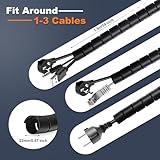 Zoom IMG-1 romon 2 pezzi raccoglicavi spiralato Zoom IMG-1 romon 2 pezzi raccoglicavi spiralato