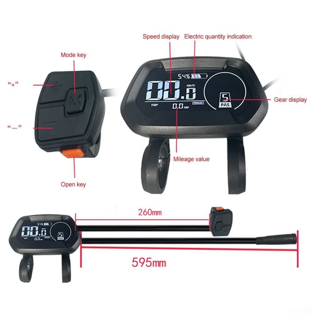 Écran intelligent pour vélo électrique DZ43 - Étanche - Pour Bafang BBS01, BBS02,