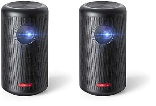 Image of Anker Nebula Capsule Max, Pint-Sized Wi-Fi Mini 200 ANSI Lumen Portable movie Projector, 8W Speaker, 100 Inch Picture, 4-Hour Video Playtime, Outdoor Projector (Renewed) (Pack of 2)