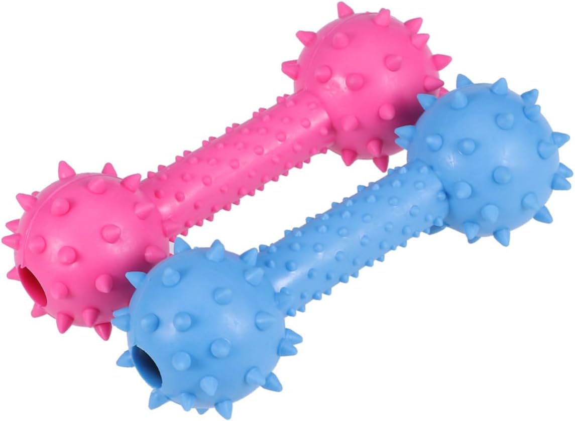 UPKOCH Pet Chew Toy with Bells Interactive Dumbbell for Cats Chewing and Rosy, Pack of 2
