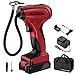 Produktbild Auto Kompressor Luftpumpe mit LED Notlicht akku Luftpumpe, Elektrischer Tragbarer Kompressor Luftpumpe mit LCD Display, wiederaufladbarer Li-ionen Batterie und 12V Auto-Adapter