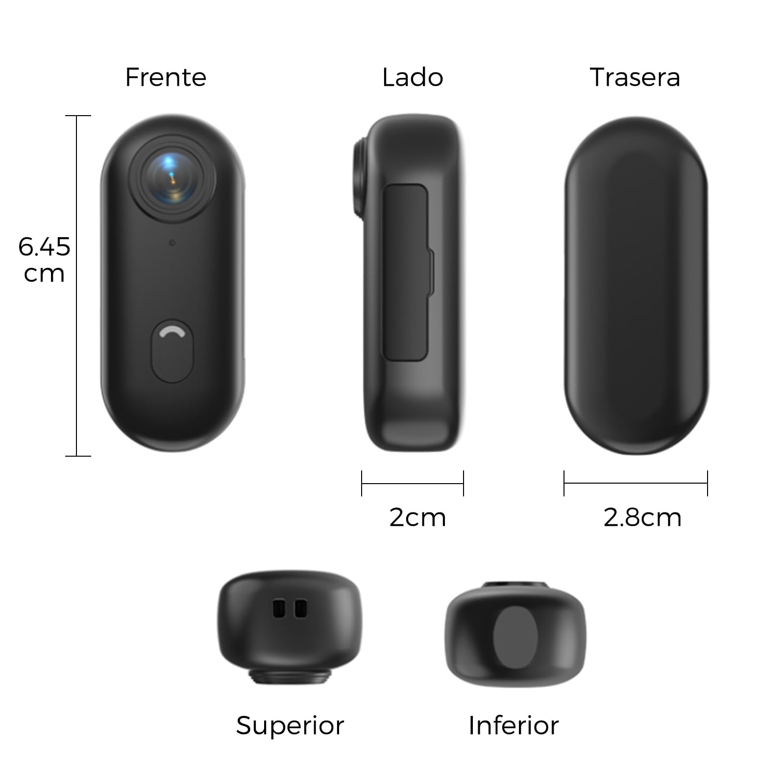 Zeerkeer Action CAM 1080P WiFi 120° Angular Amplio, Mini Camara Deportiva Cámara 360 Bodycam Camara Acuatica Clip Magnetico Pequeño y Portátil para Casco Moto, Mascotas y Vlog (Negro)
