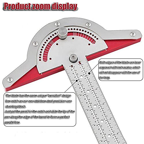 Regla Ajustable de Borde para Carpintería de Acero Inoxidable miniatura 3
