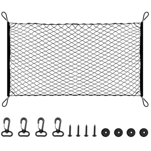 Rete Bagagliaio Auto Porta Oggetti Rete di sicurezza per Letto Protezione anti-caduta Elastica a Doppio Strato con Ganci Divisorio