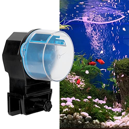 Automatic Fish Feeder, Aquarium Fish Feeder Dry Granular Flake Food for Fish Tank(Blue) - Image 3