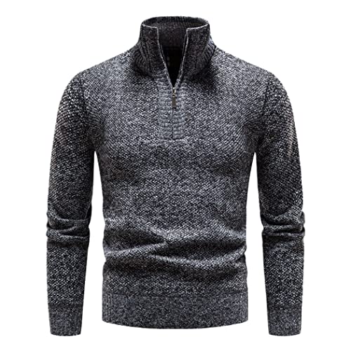 Pull en tricot contre le froid : la solution décontractée et zippée pour homme actif