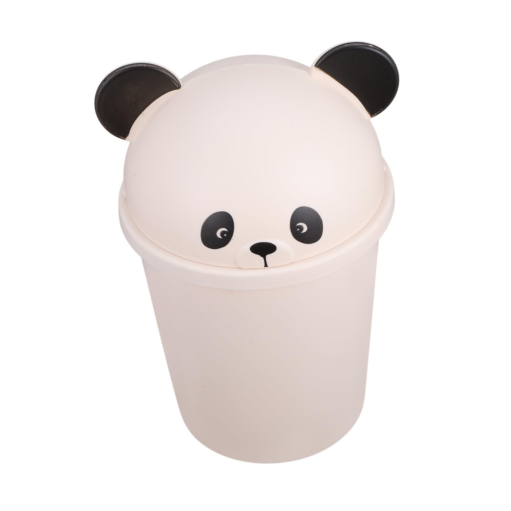CHILDWEET Mülleimer Kinderzimmer mit Deckel Niedlicher Panda Mülleimer aus Kunststoff 10l Großer Abfallbehälter für Badezimmer und Zuhause Praktischer Papierkorb fürs Büro