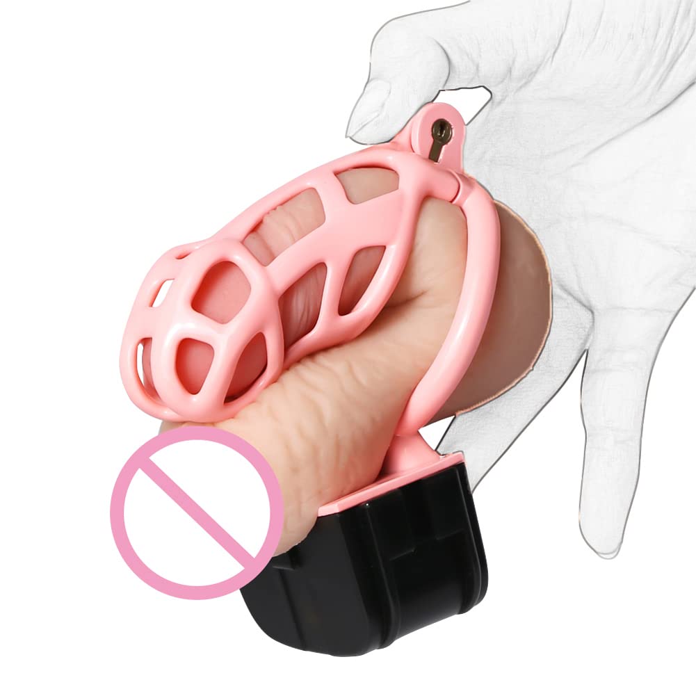 Peniskäfig Elektrischer Elektroschock Penis Stimulation | SM Fesseln Sex Spielzeug Masturbator Für Die Männer | Keuschheitsgürtel Extrem Sexspielzeug für Mann Paare（50mm,Xl-käfig）