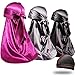 ForceWave 4 Pieces Silky Durags and Wave Cap Pack for Men Waves, Moisture-Tech Fabric Satin Du-Rag