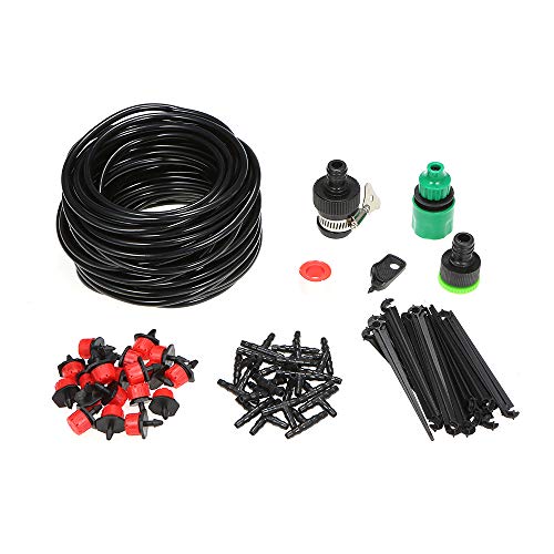 15 m diy poupança de água automático micro sistema de irrigação por gotejamento jardim com efeito de