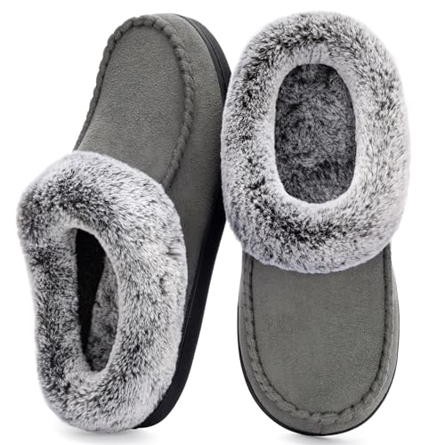 ULTRAIDEAS Women's Memory Foam House Slippers with Hard...