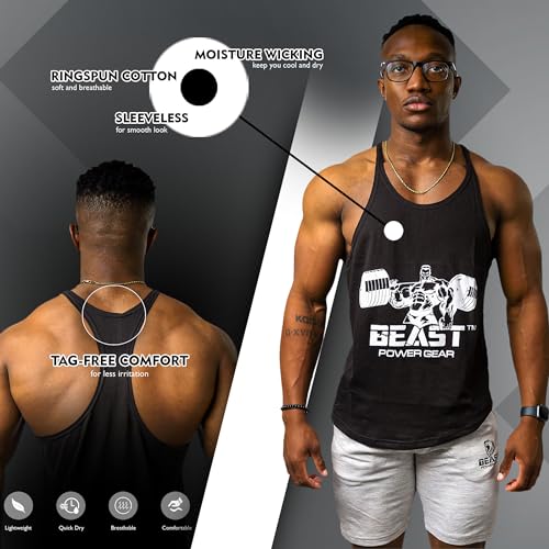 Tank Tops Men, Y-Back Muscle Mens Tank Top, Breathable, Dry Fit Sleeveless Shirts for Men, Bodybuilding Muscle Shirts for Men2