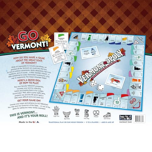 Late for The Sky Vermont-Opoly Juego de Mesa Familiar miniatura 5