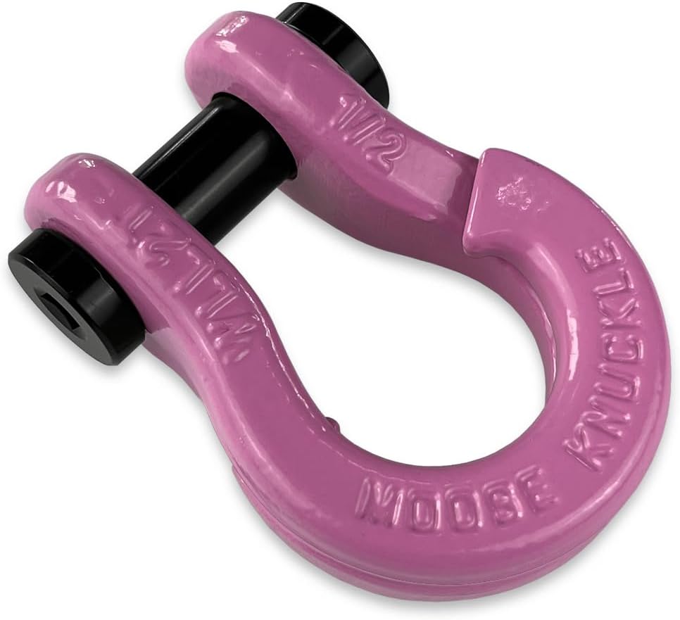 Moose Knuckle Offroad Jowl Split Shackle 1/2” | 4,000lbs Capacity - Forged Chromoly Steel Shackle Fits ATV SxS UTV Side-by-Side Powersports with 5/8” pin Flame Red
