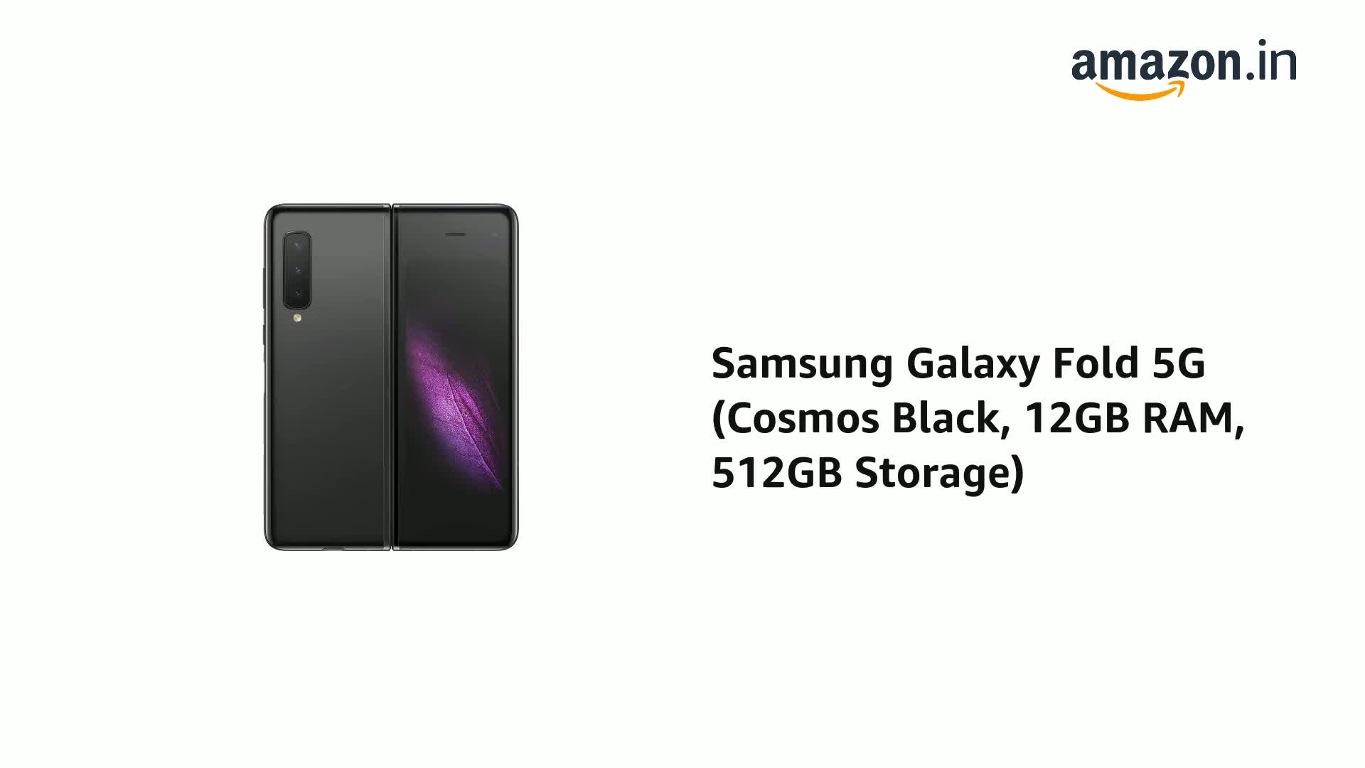 Samsung Galaxy Fold 5G (Cosmos Black, 12GB RAM, 512GB