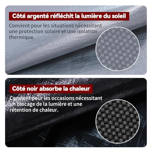 Bâche imperméable 2x2m anti-déchirure pour résoudre vos problèmes d'infiltration - 9