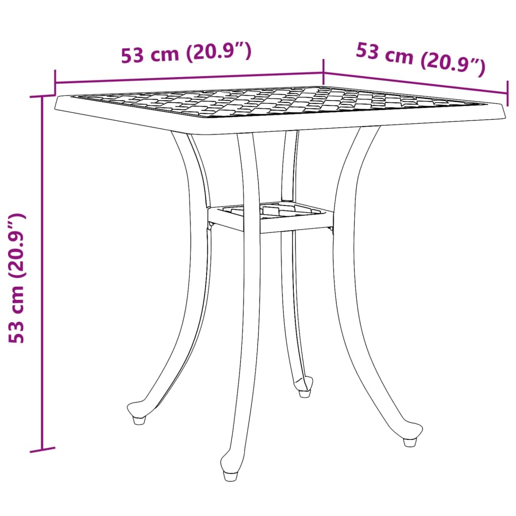 Tavolo da Giardino,Tavolo da esterno Verde 48x53 cm in Alluminio Pressofuso CFW310778 | Leroy Merlin
