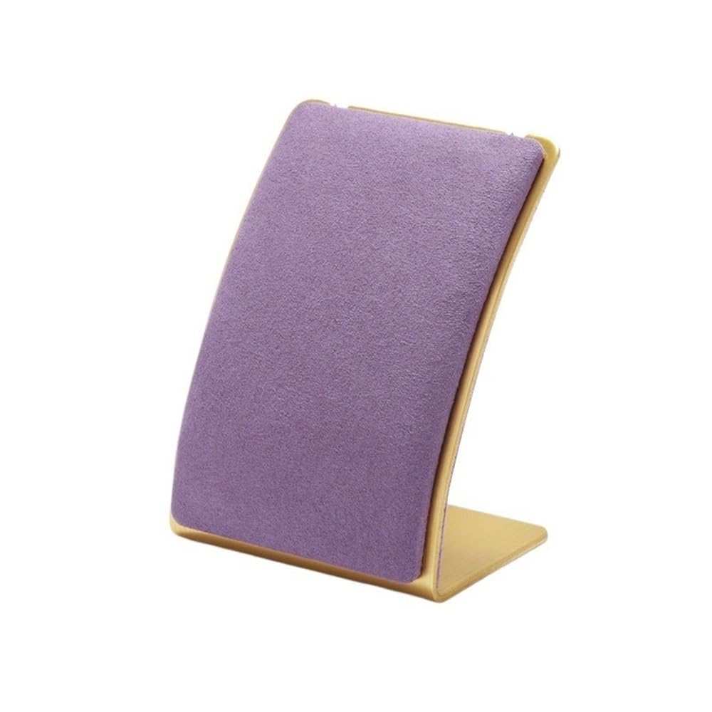 ZYYANSHOP Jewelry dummy display Metal Microfiber Pendant Display Rack Necklace Jewelry Organizer Window Creative Props(Purple)