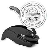 MaxMark Notary Seal Round Embosser for Ohio State - Includes Gold Burst Seal Labels (50 Count)