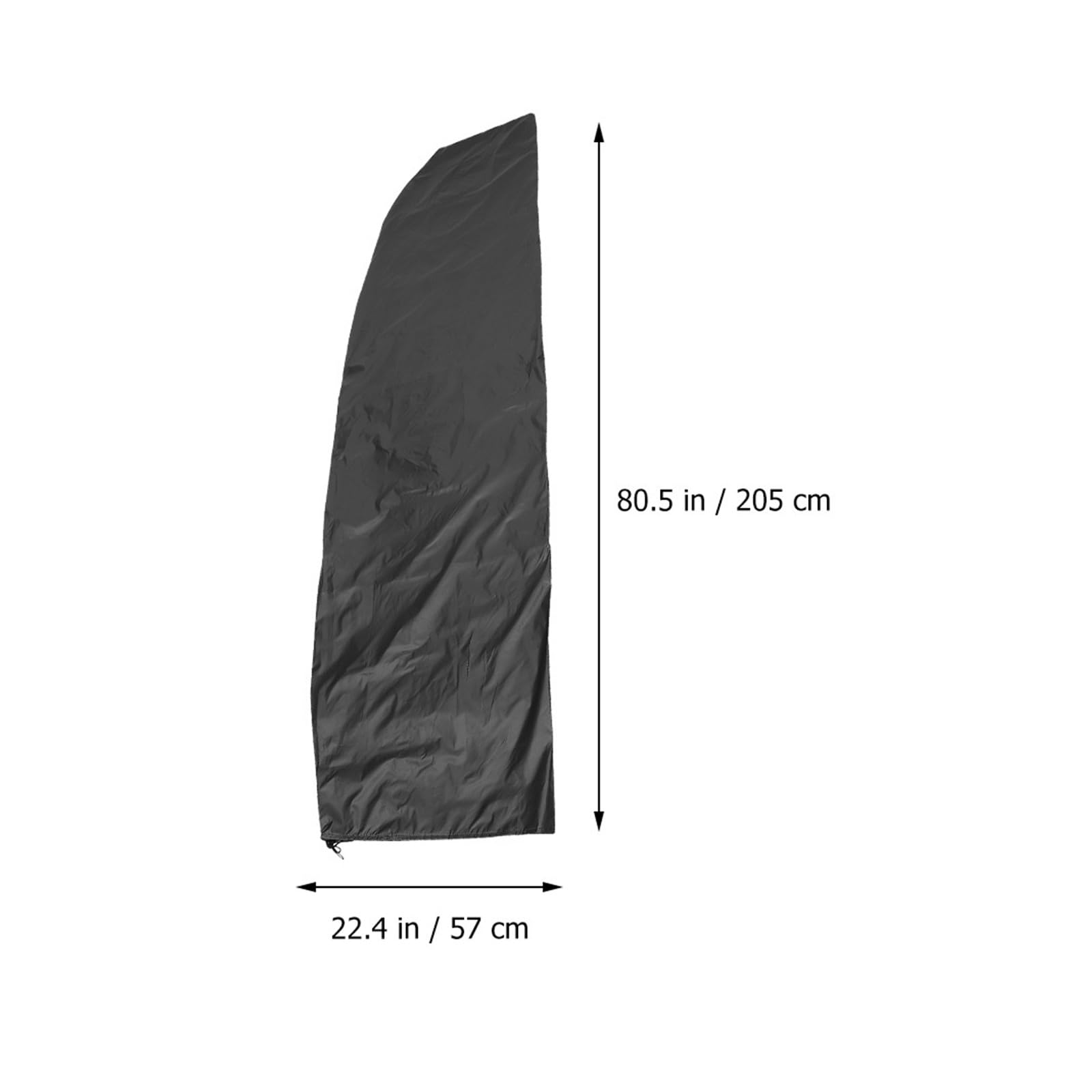 Pokrowiec Na Parasol Ogrodowy 205 Cm, Czarny, Wodoodporny, Kwadratowy, Prosty, Duży, Prostokątny, Z Przesunięciem Maksymalna Ochrona