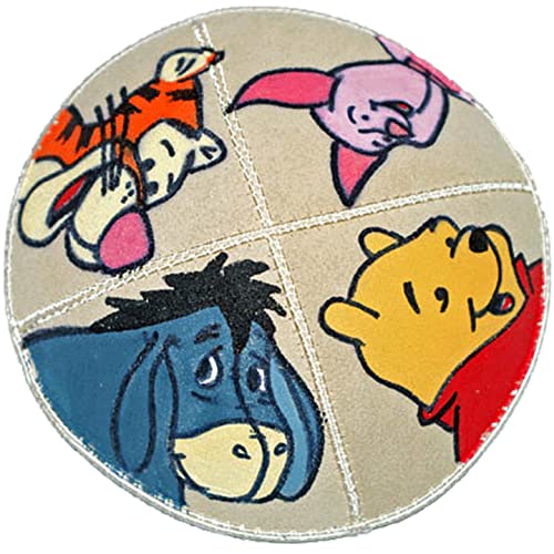 Hand-painted Kippah (Yarmulke) with a Yellow Bear and his Friends