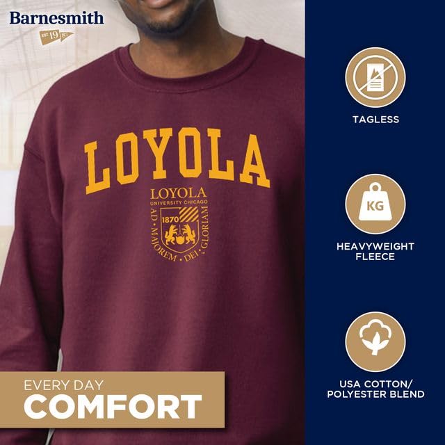 Image of Ivysport Crewneck Sweatshirt for College, Heritage Logo, Color, Adult Unisex