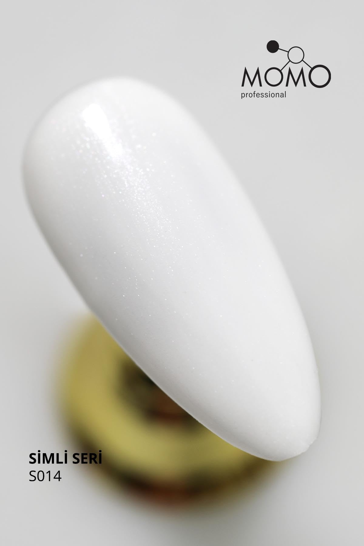 MOMO professional Kalıcı Oje S014 Simli Süt Beyazı 4 ml