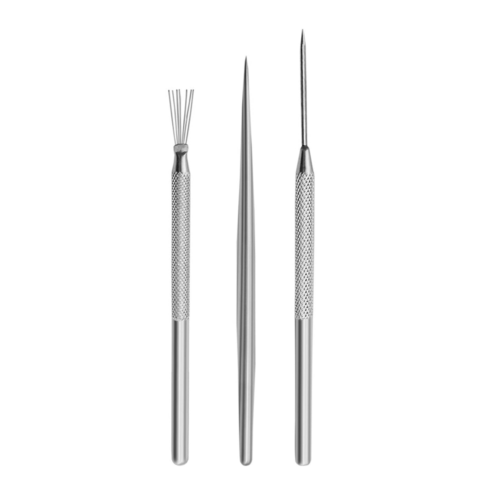 Overtoyou As The Picture Shown 3Pcs Clay Potterys Sculpture Feather Wire Texture Needle Detail Tool For Clay Potterys Sculpting