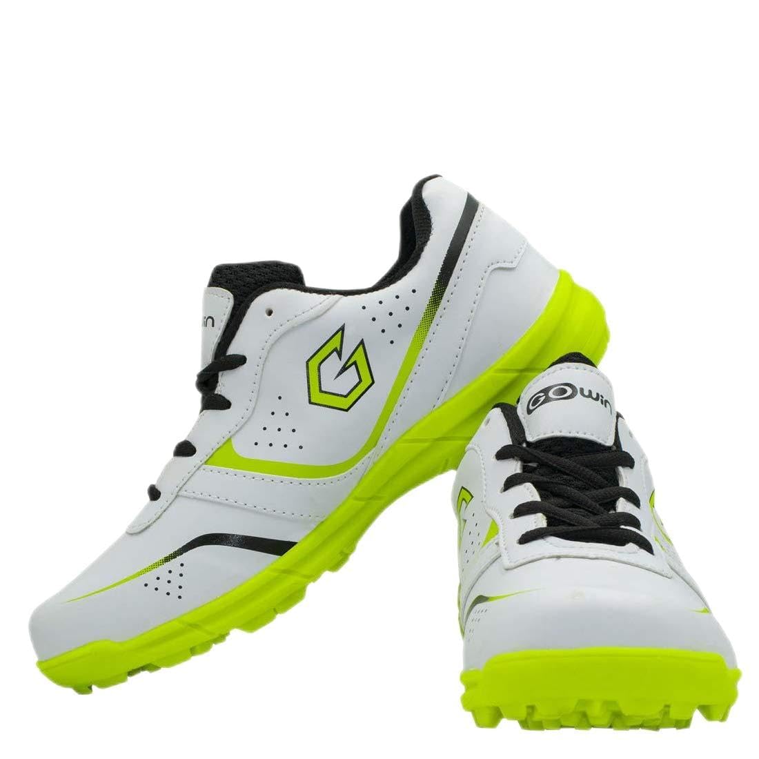 Academy White/Green Cricket Shoes Size-3 with TR-777-W Cricket Leather Ball Alum Tanned White-image-33