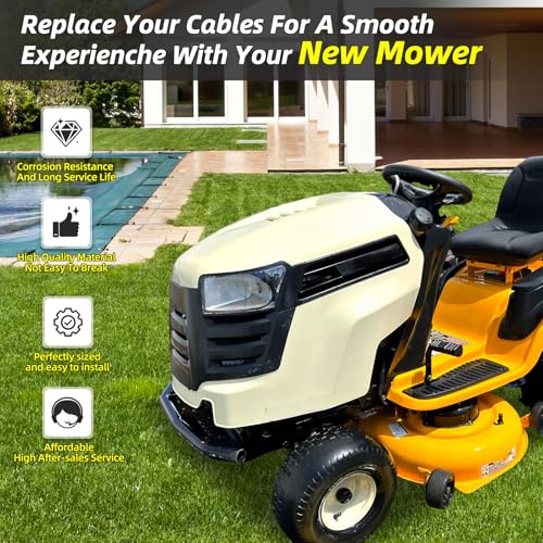 Image of 946-04618C Deck Engagement Cable for MTD 1040 1045 LTX1040 LTX1042 LTX1045 LTX1046 LTX1050H Troy Bilt TB2246 Lawn Mower